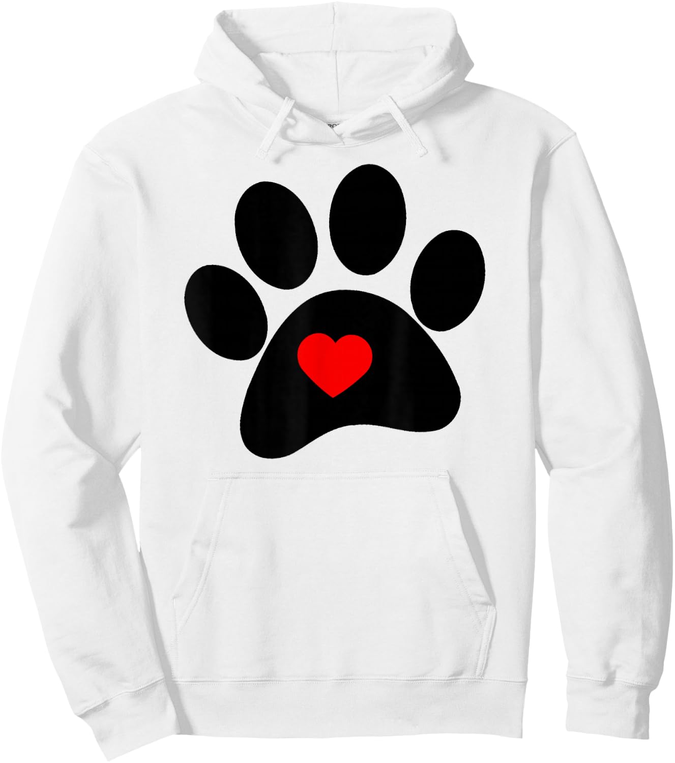 Dog Paw Print Shirt Hoodie - Hoodie | White
