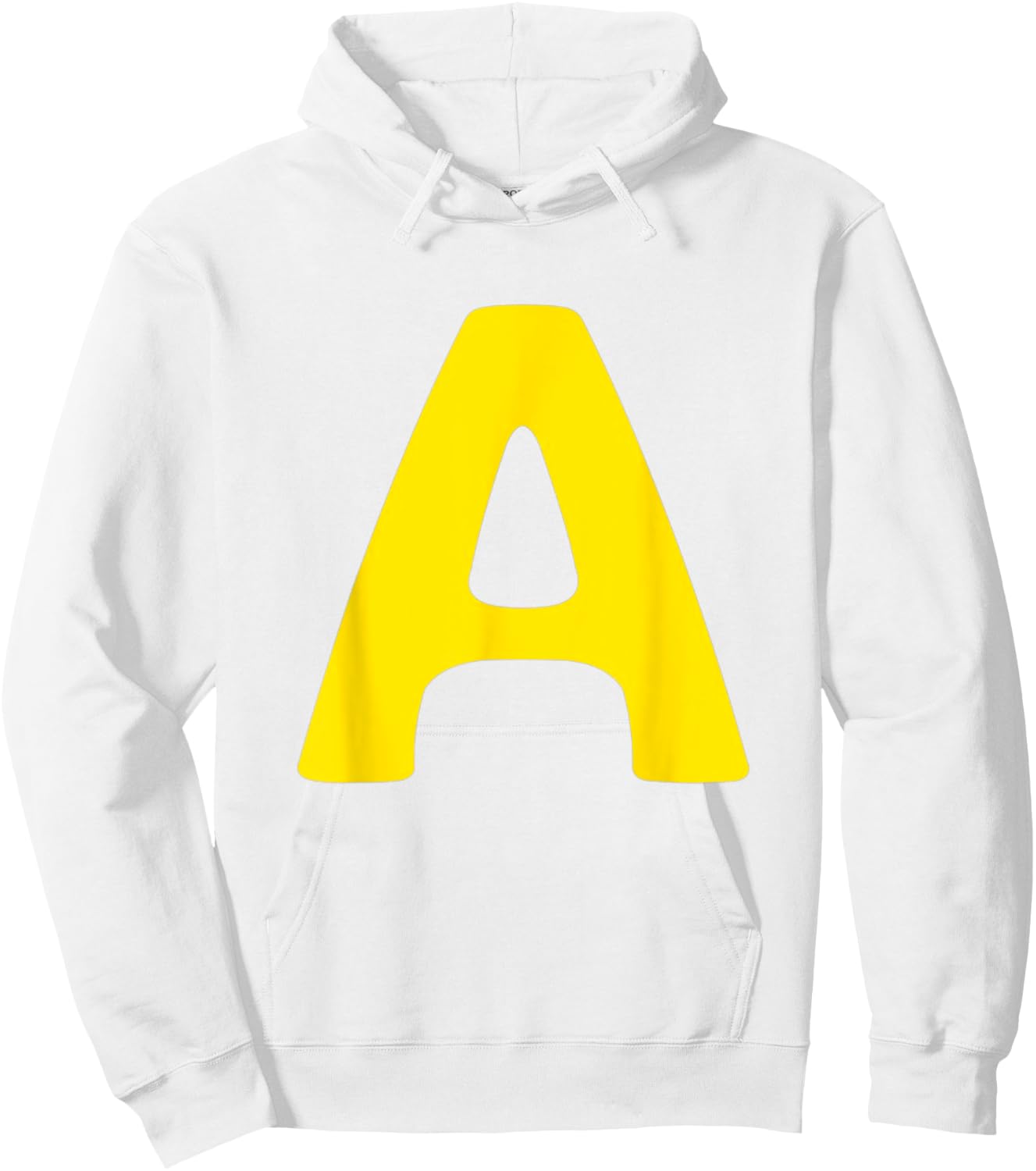 Yellow Lettre A Group Matching Halloween Costumes Hoodie - Hoodie | White
