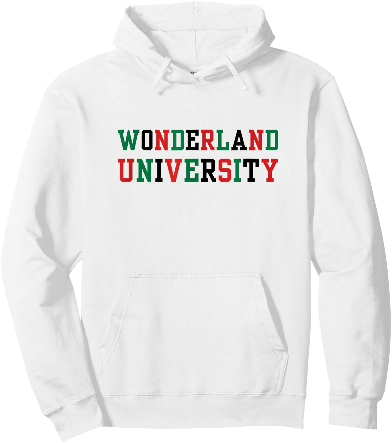 Sarcastic WONDERLAND UNIVERSITY Educational Winter Cookie Hoodie - Hoodie | White