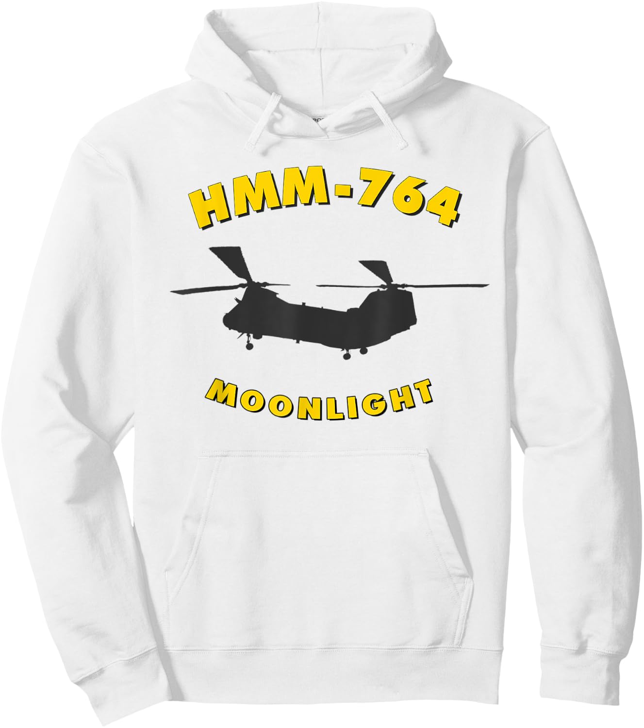 HMM-764 Moonlight Helicopter Squadron CH-46 Sea Knight Hoodie - Hoodie | White