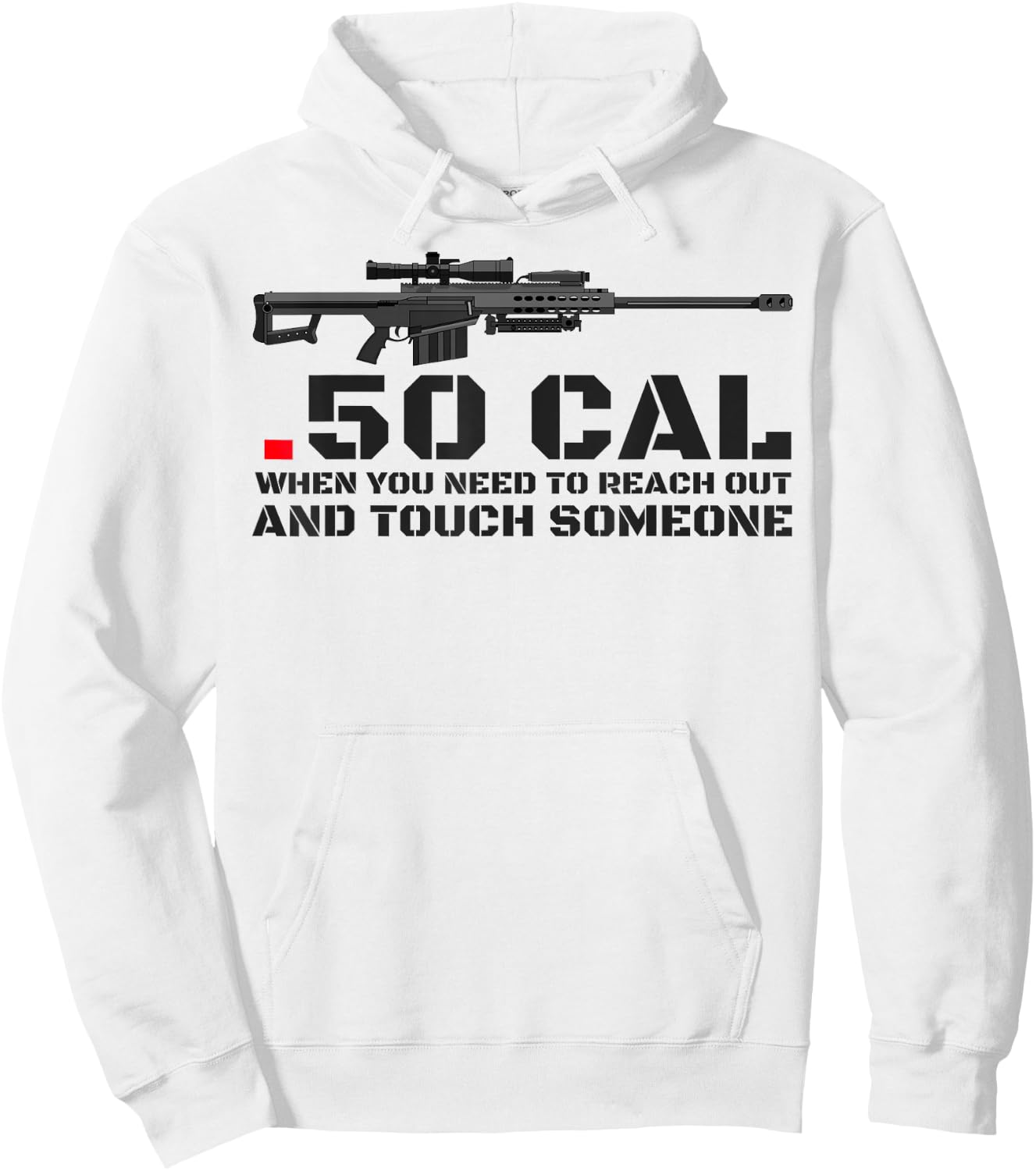 Barrett 50 Cal Gun Love 2nd Amendment Adult Pro Gun Hoodie - Hoodie | White
