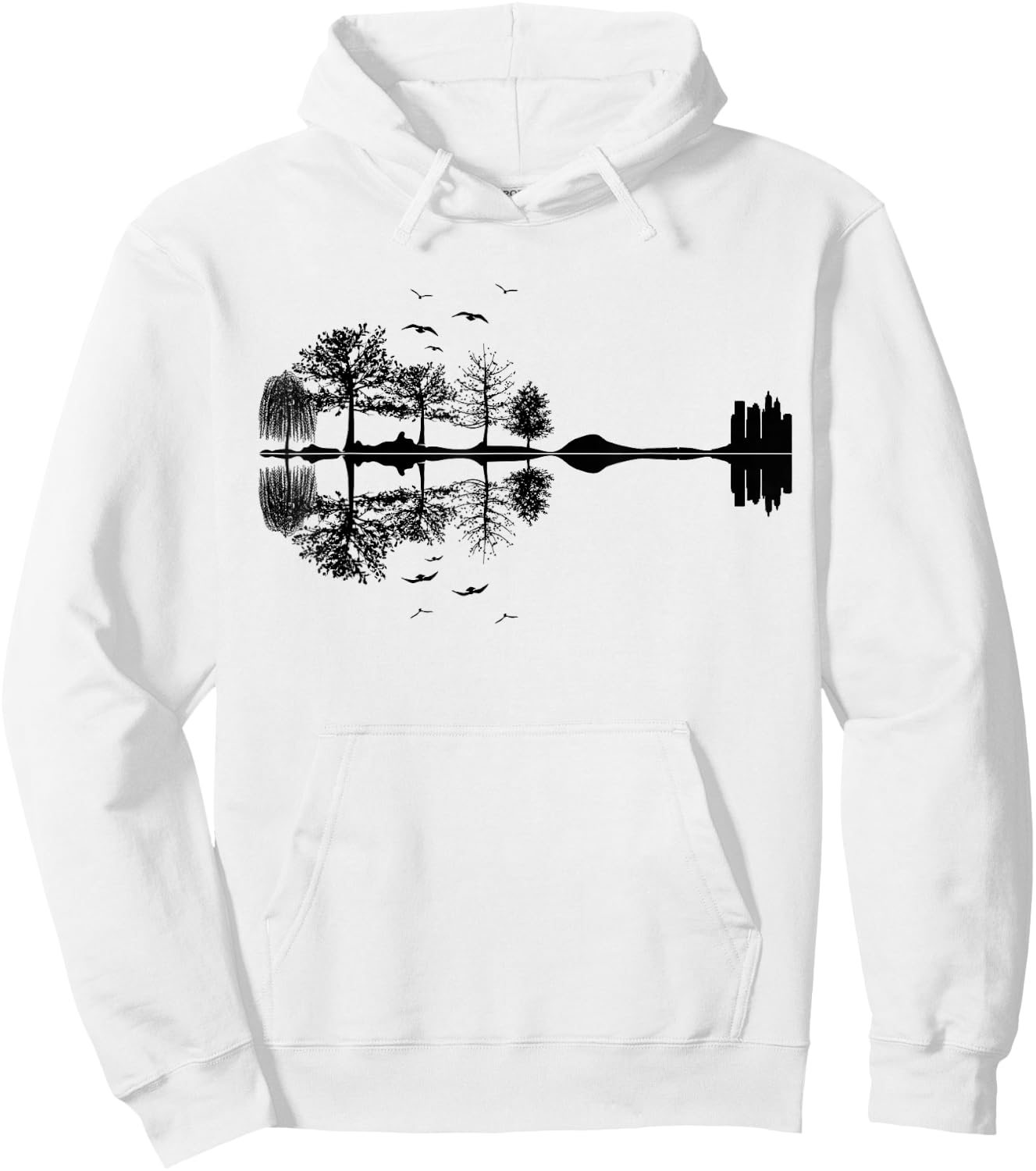 Nature Guitar Shirt | Cute Music Environment Lovers Gift Hoodie - Hoodie | White