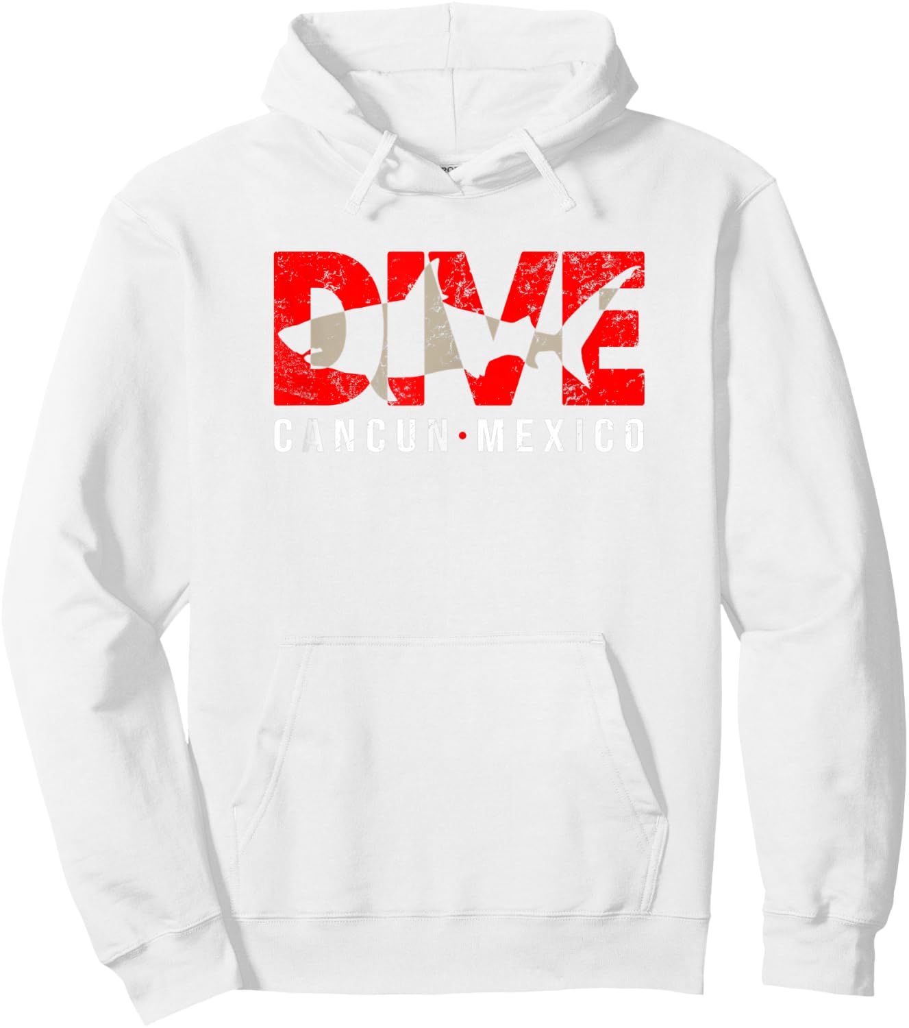DIVE Cancun Mexico SCUBA DIVING Shark Hoodie - Hoodie | White
