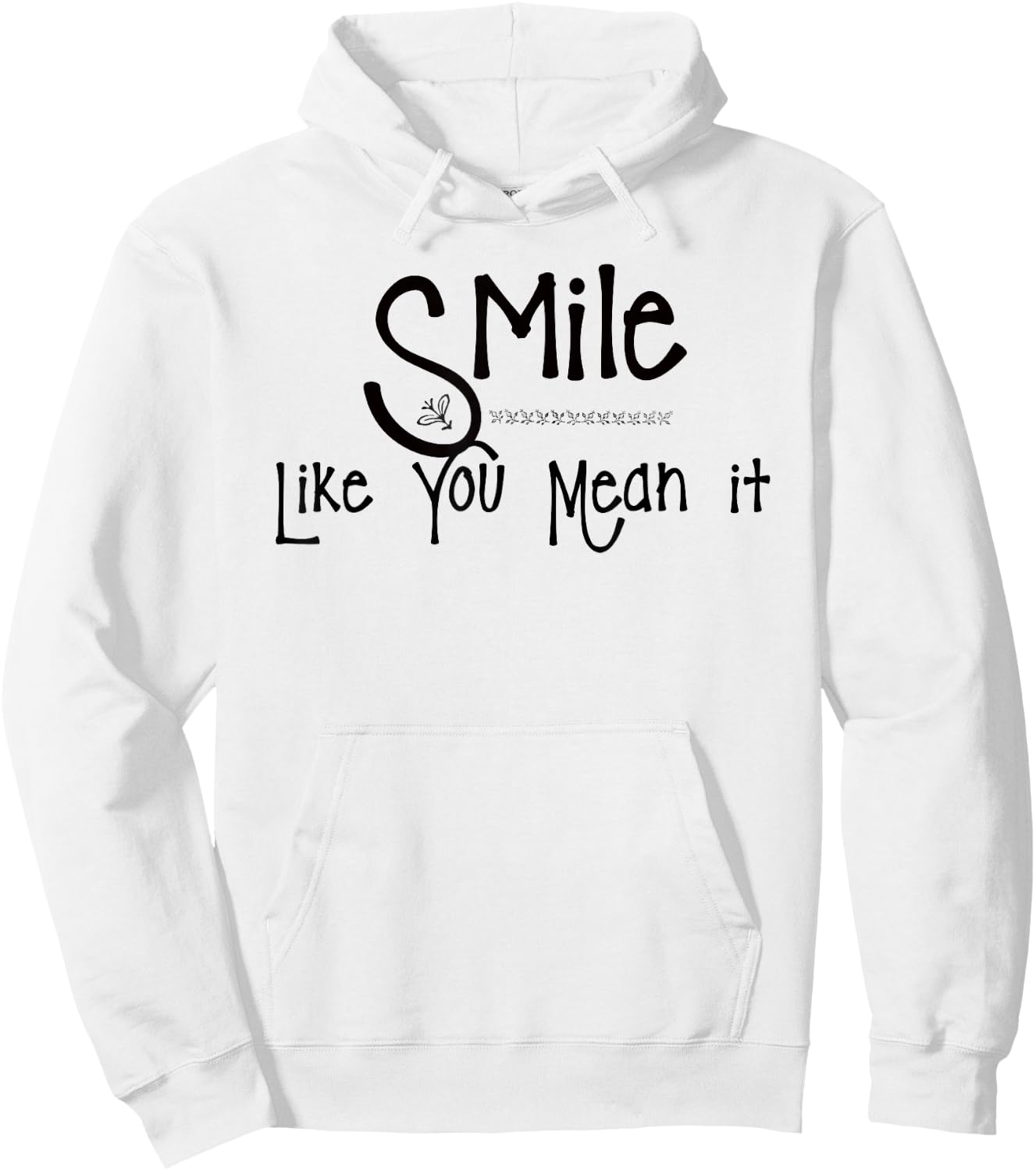 Smile T Shirt Hoodie - Hoodie | White