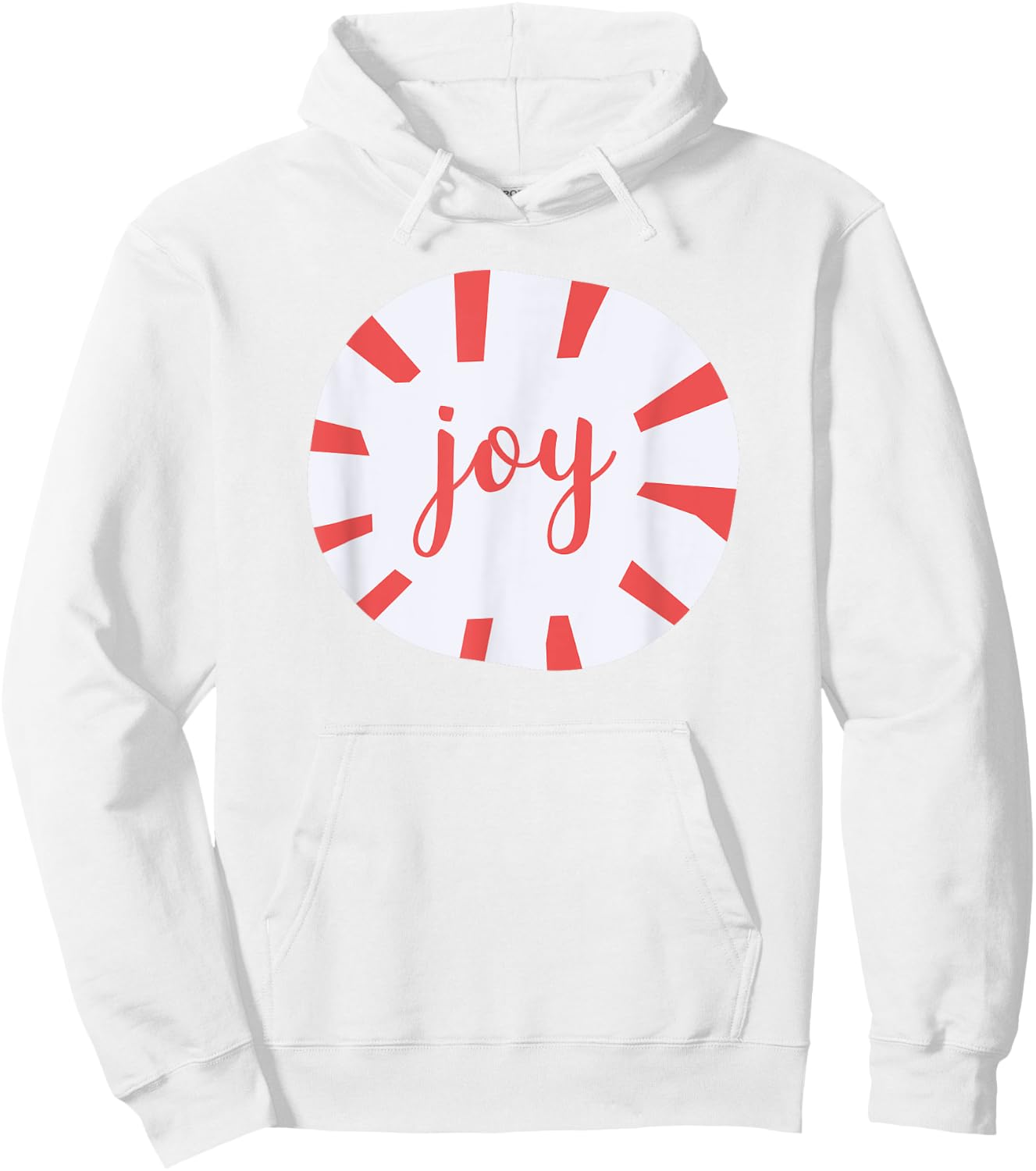 Joy - Peppermint Christmas Hoodie - Hoodie | White