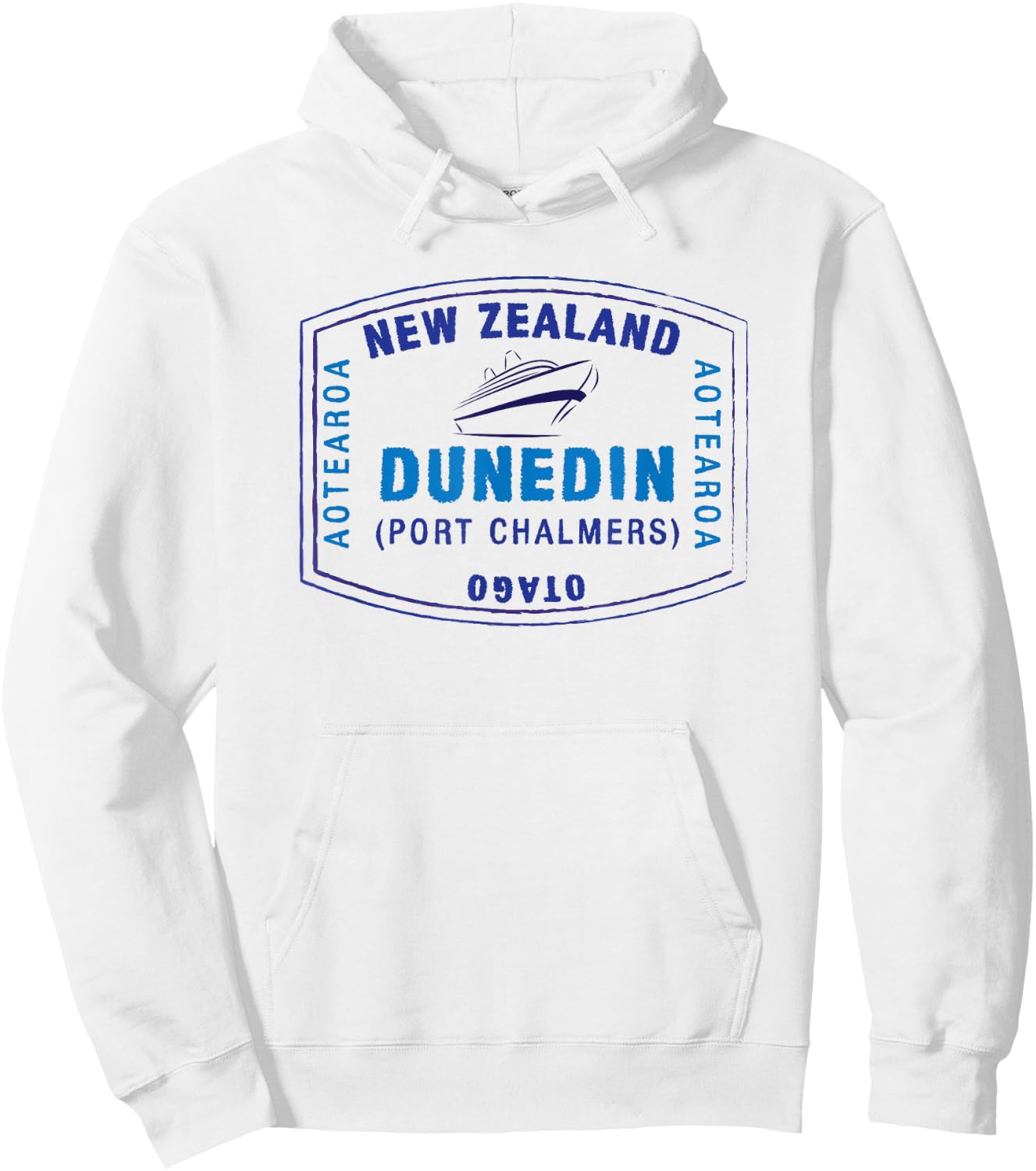 Dunedin New Zealand Passport Stamp Vacation Hoodie - Hoodie | White