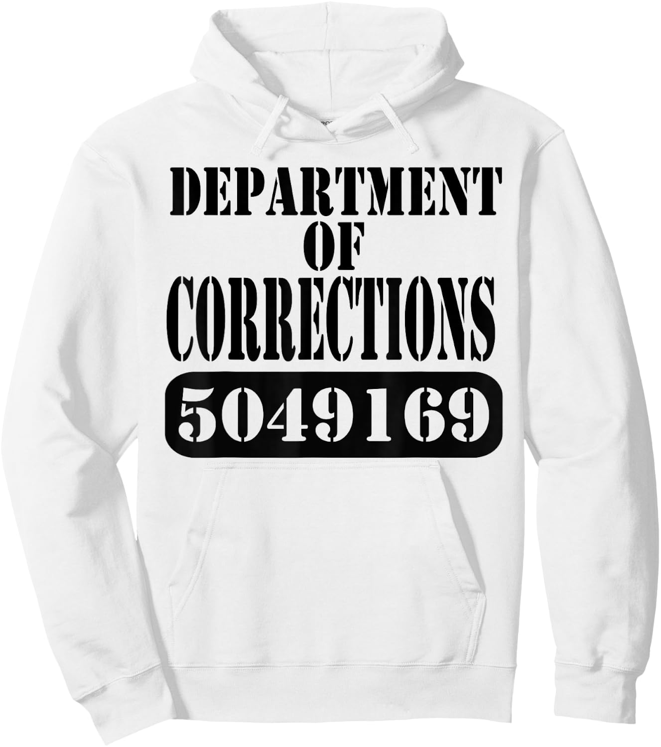Department of Corrections Prisoner Halloween Costume Hoodie - Hoodie | White