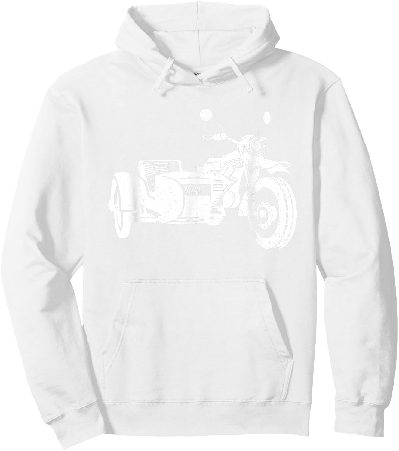 Sidecar Motorcycle Shirt | Vintage 3-Wheel Motorbike Hoodie - Hoodie | White