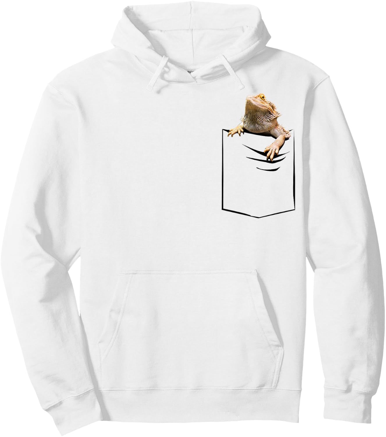 Funny Bearded Dragon In The Pocket Pogona Reptile Youth Hoodie - Hoodie | White