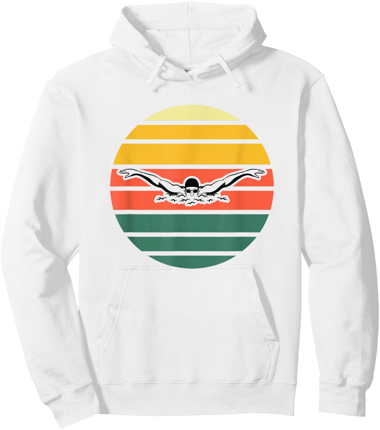 Butterfly Stroke, Swimmer, Swim, Swimming Hoodie - Hoodie | White