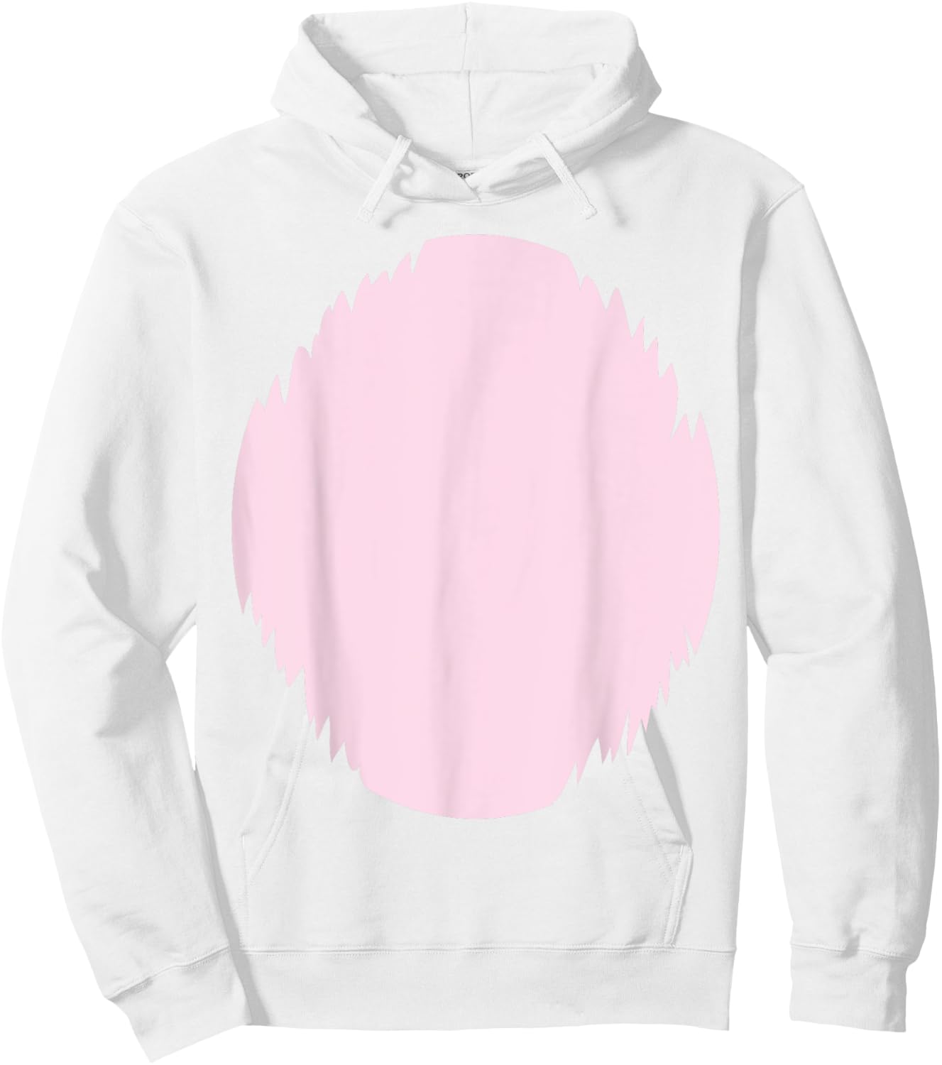Cute Easter Bunny Costume Pink White Belly Dress Up Shirt Hoodie - Hoodie | White