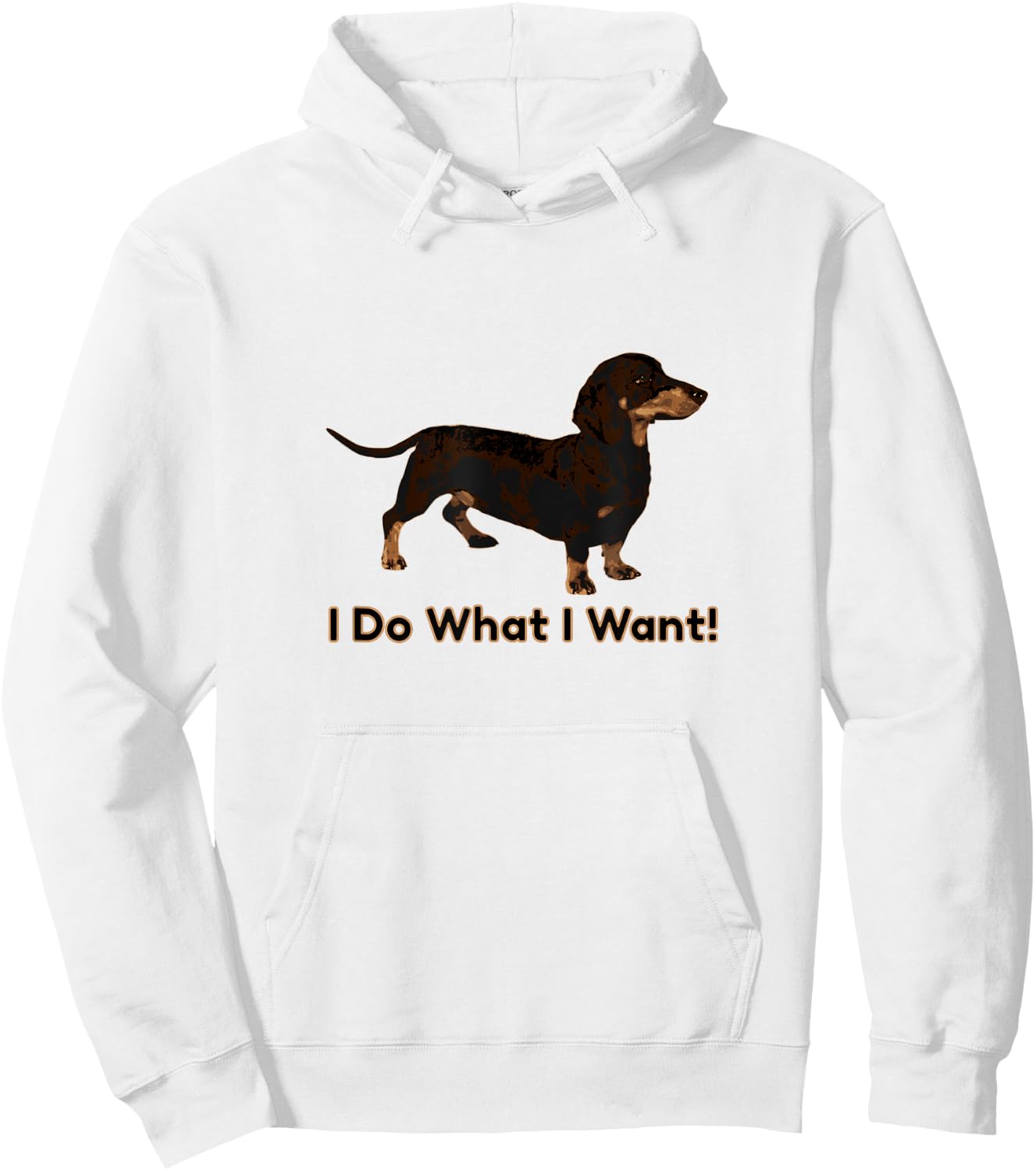 Cute Dachshund I Do What I Want Funny Wiener Dog Men Women Kids Hoodie - Hoodie | White