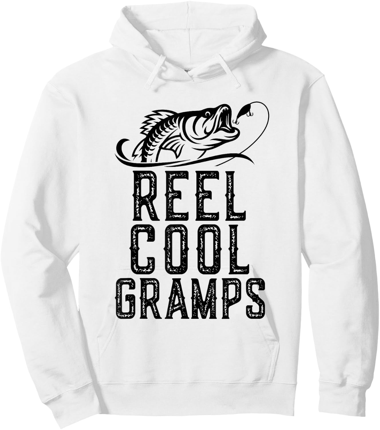 Reel Cool Gramps Fishing Fisherman Funny Retro Hoodie - Hoodie | White