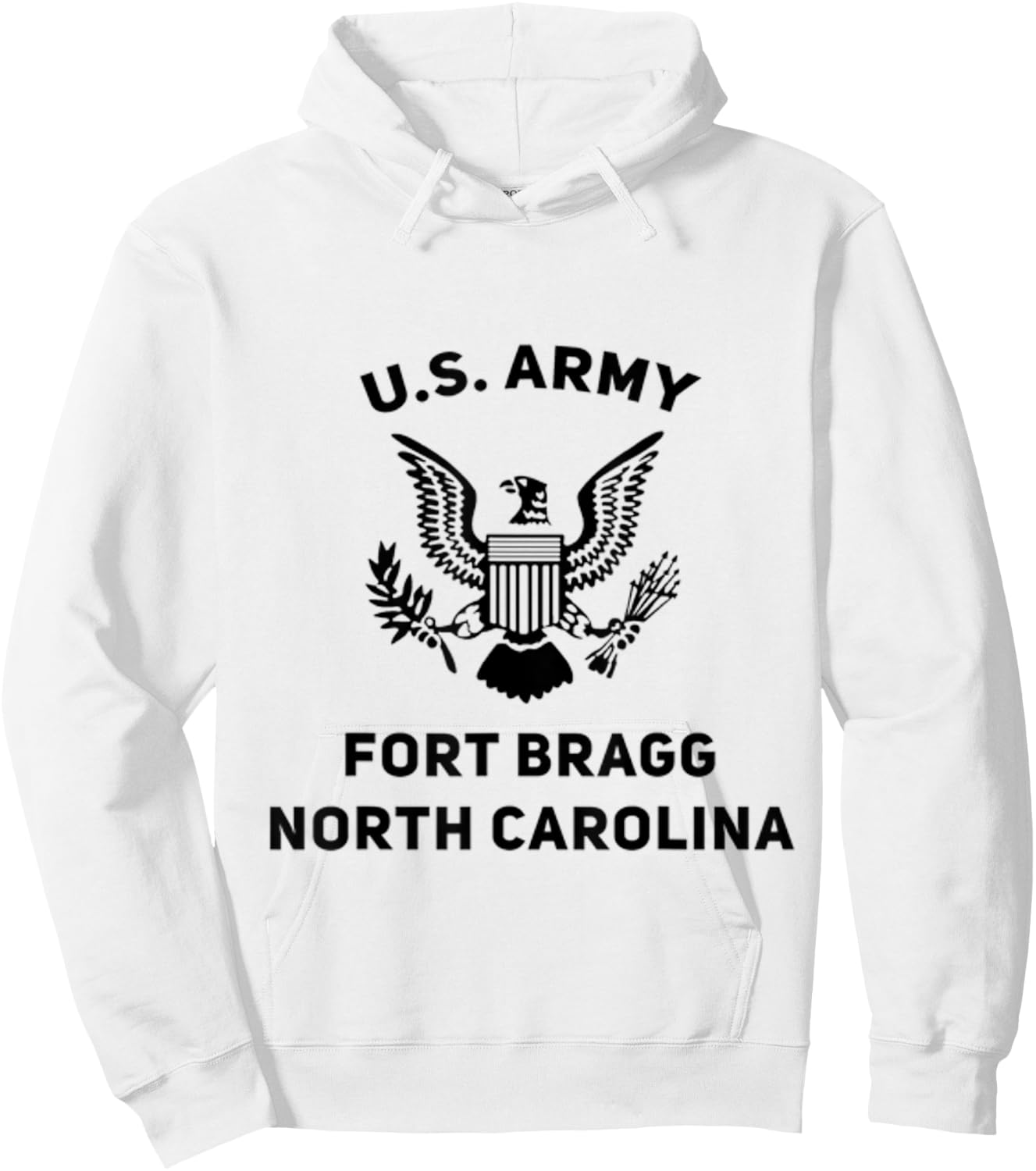 U.S Army Fort Bragg North Carolina Support Hoodie - Hoodie | White