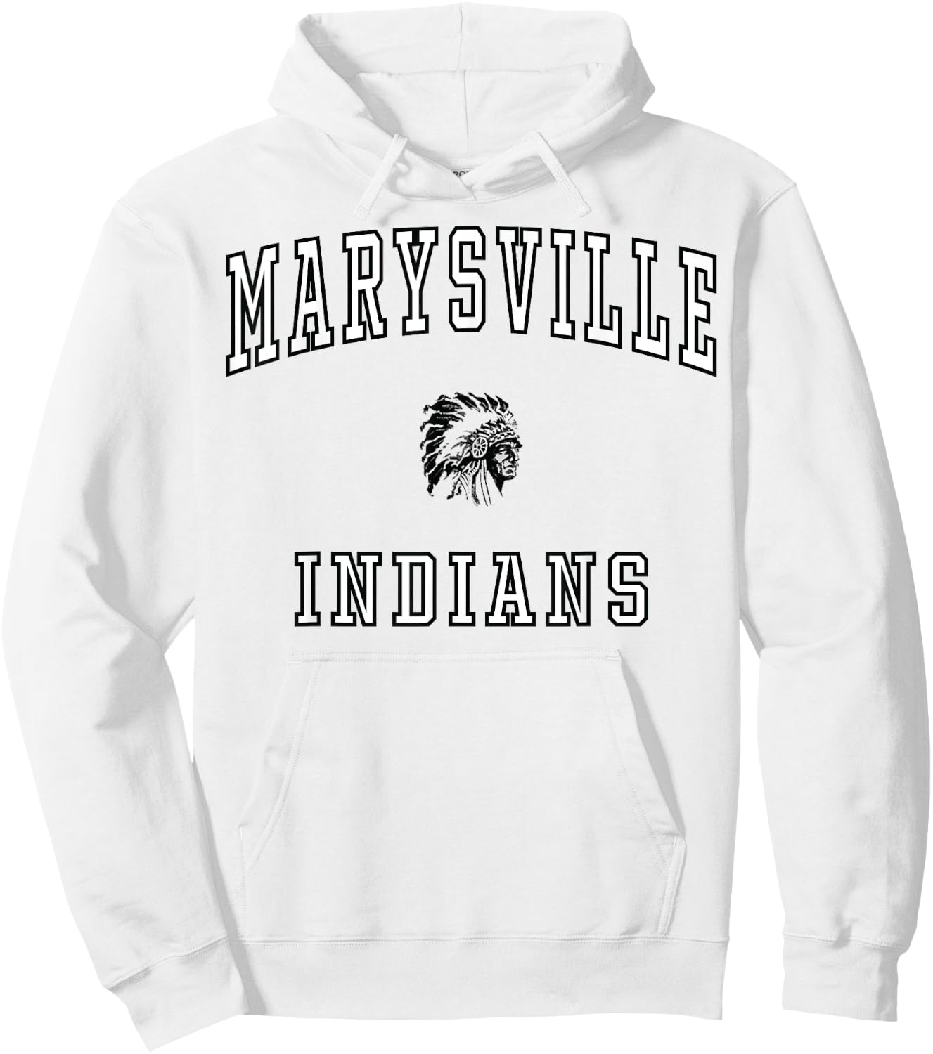 Marysville High School Indians C1 Hoodie - Hoodie | White