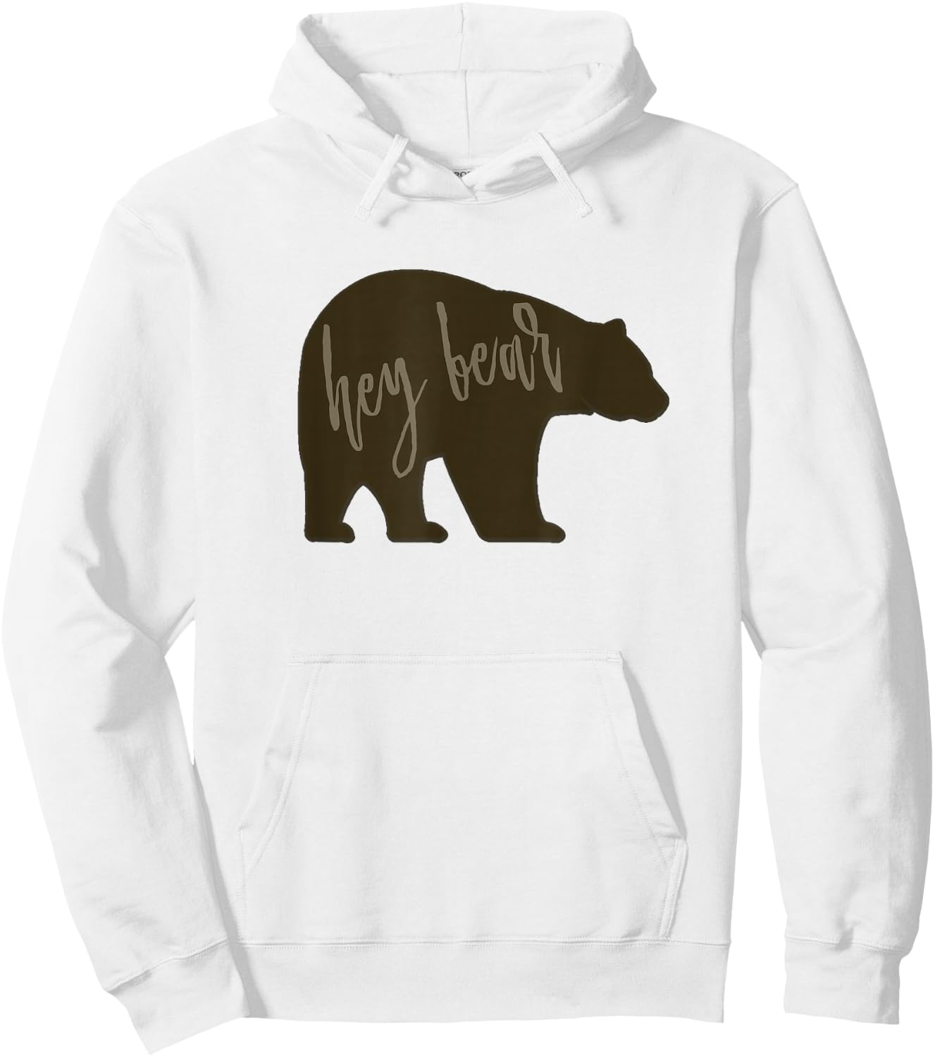 Hey Bear Shirt Hoodie - Hoodie | White