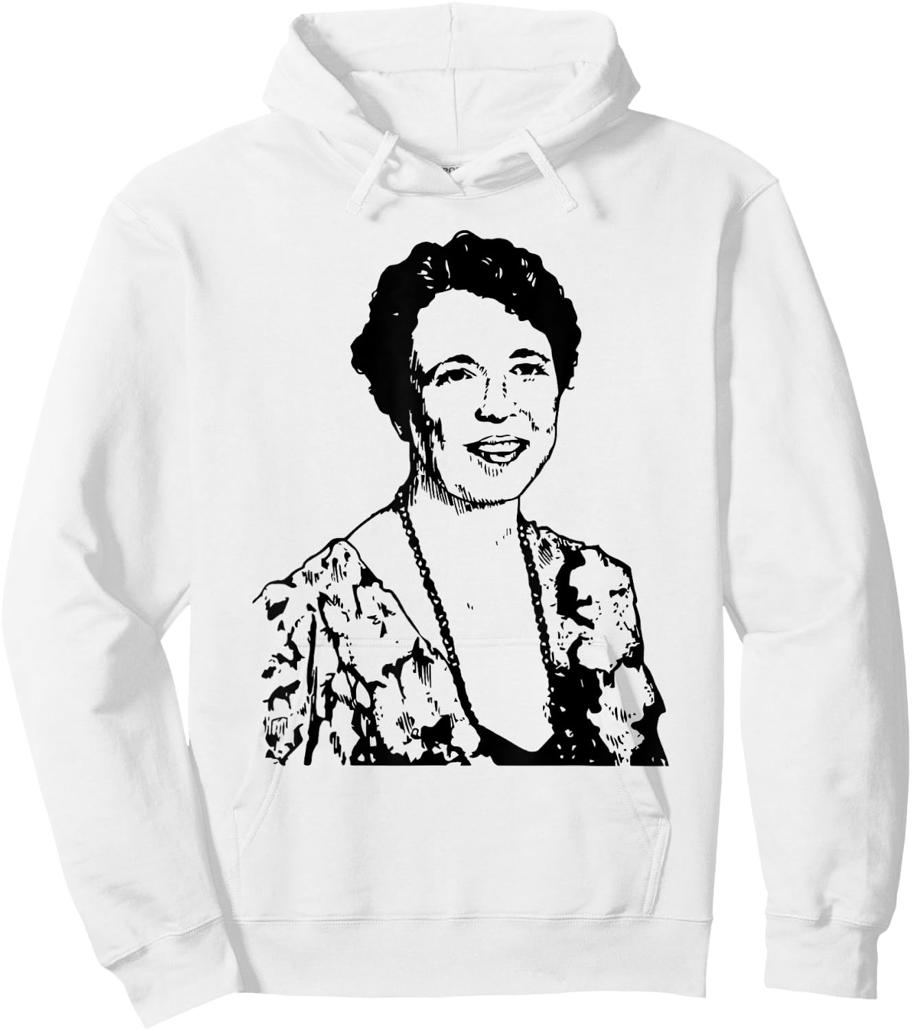 Eleanor Roosevelt Portrait Gift Hoodie - Hoodie | White