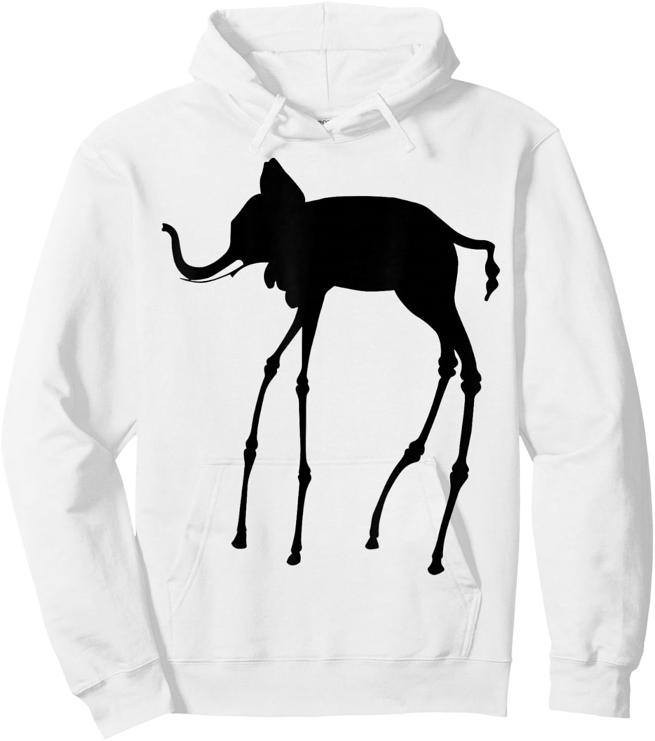 Elephant, Surrealist Artwork T Shirt, Surrealism Period Hoodie - Hoodie | White