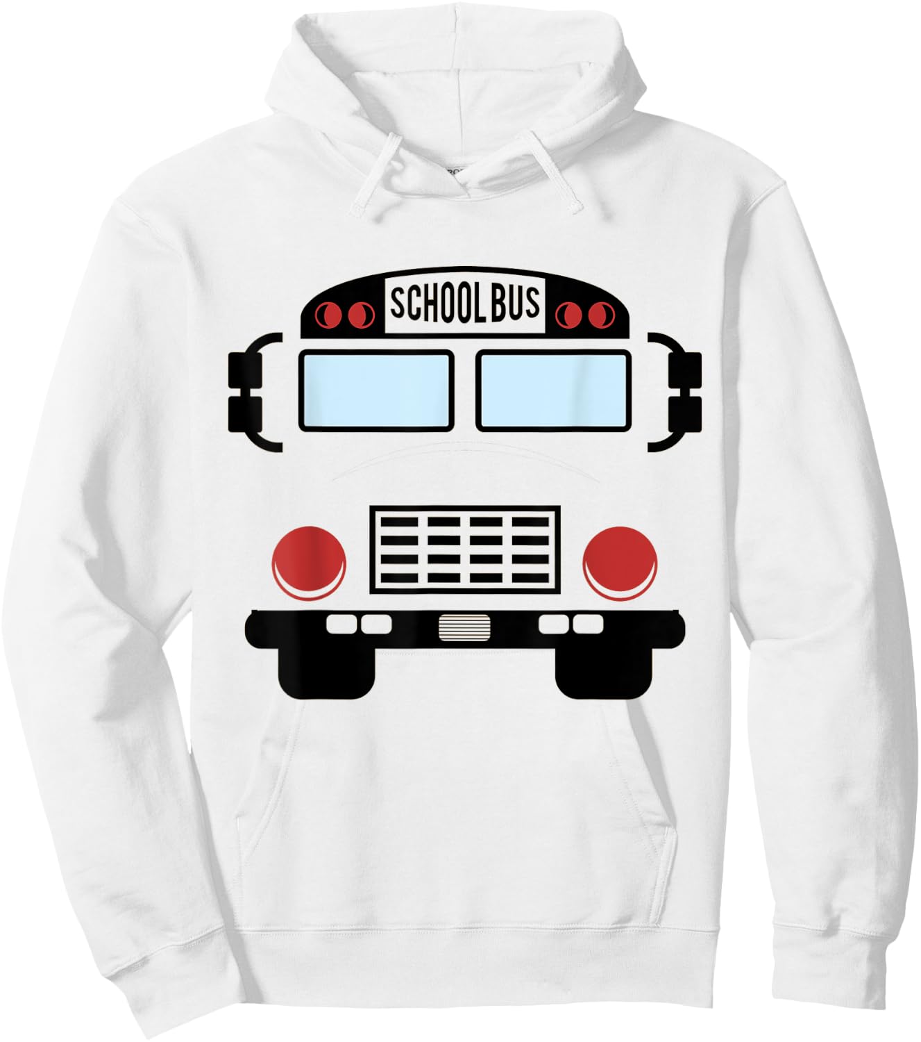 School Bus Costume Halloween Funny Yellow School Bus Driver Hoodie - Hoodie | White