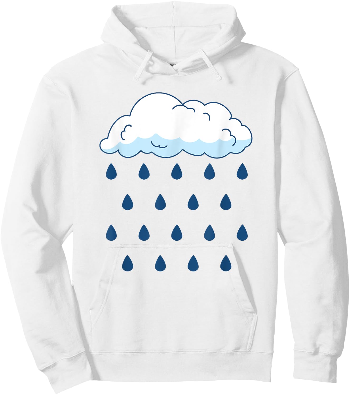 White Cloud Rain Drop Costume Christmas Halloween Hoodie - Hoodie | White