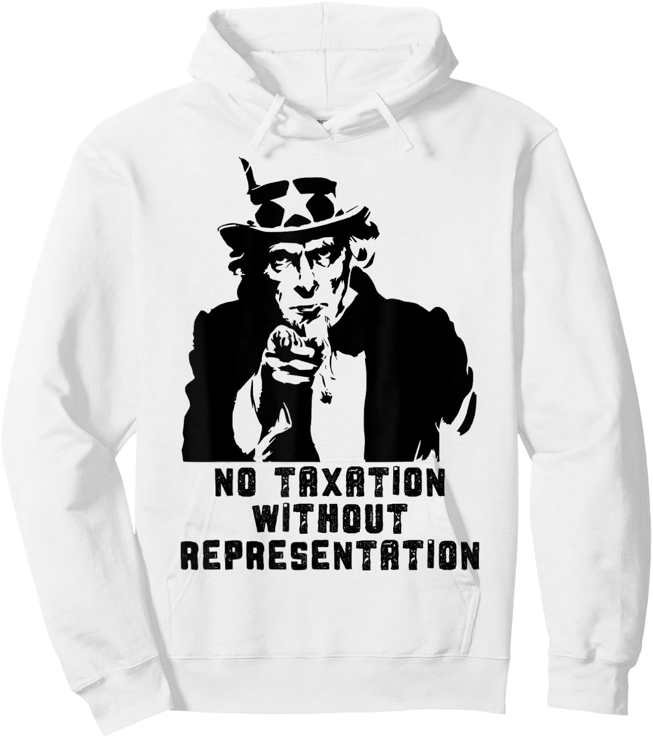 No Taxation Without Representation Political Protest Hoodie - Hoodie | White