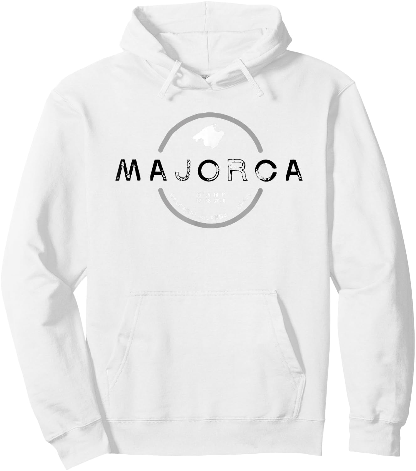 Majorca Palma Spain Graphic Vintage T Hoodie - Hoodie | White