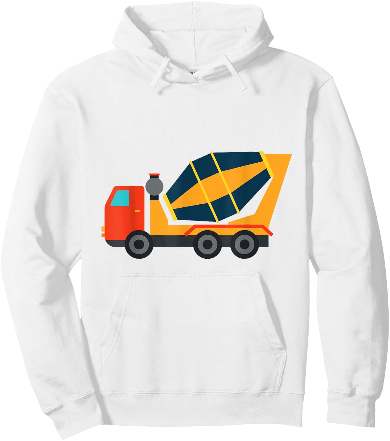Concrete Mixer Truck for Kids Cement Truck Hoodie - Hoodie | White
