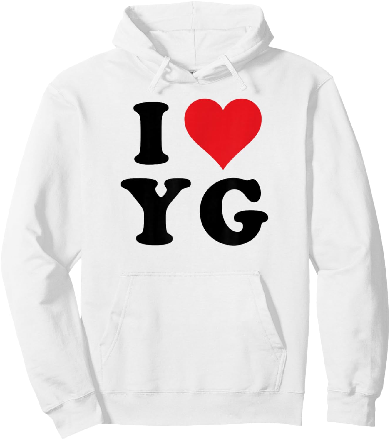 I Heart YG Initials I Love Y.G. First And Last Name Y G Hoodie - Hoodie | White