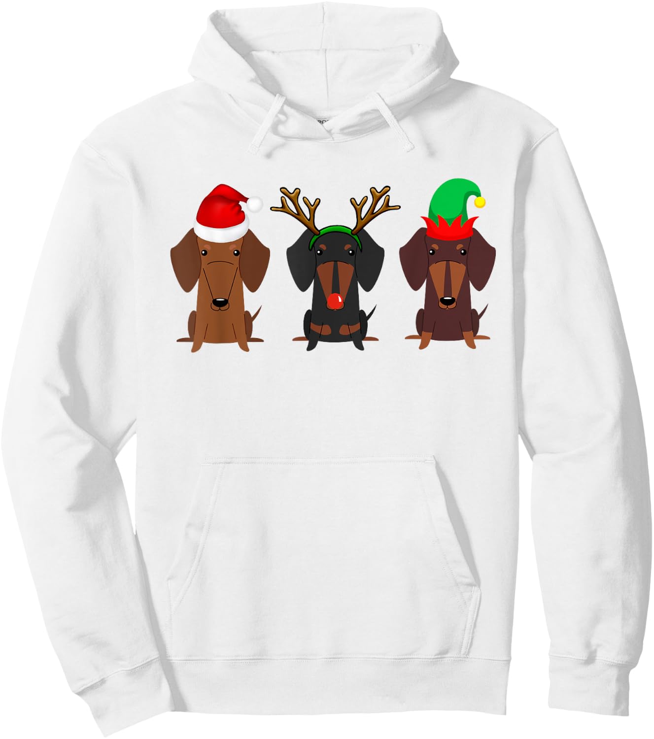 Dachshund Christmas Mom Women Weiner dog gift Hoodie - Hoodie | White