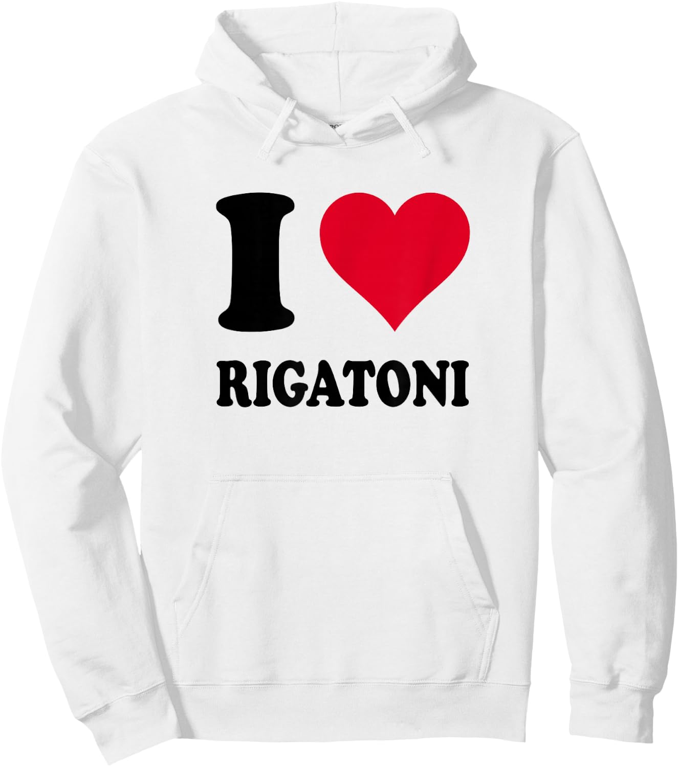 I Love Rigatoni Hoodie - Hoodie | White