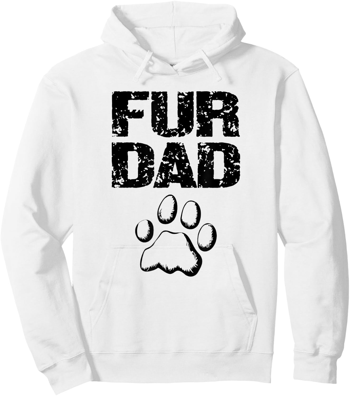 Doggy Loving Fur Dad Fathers Day Hoodie - Hoodie | White