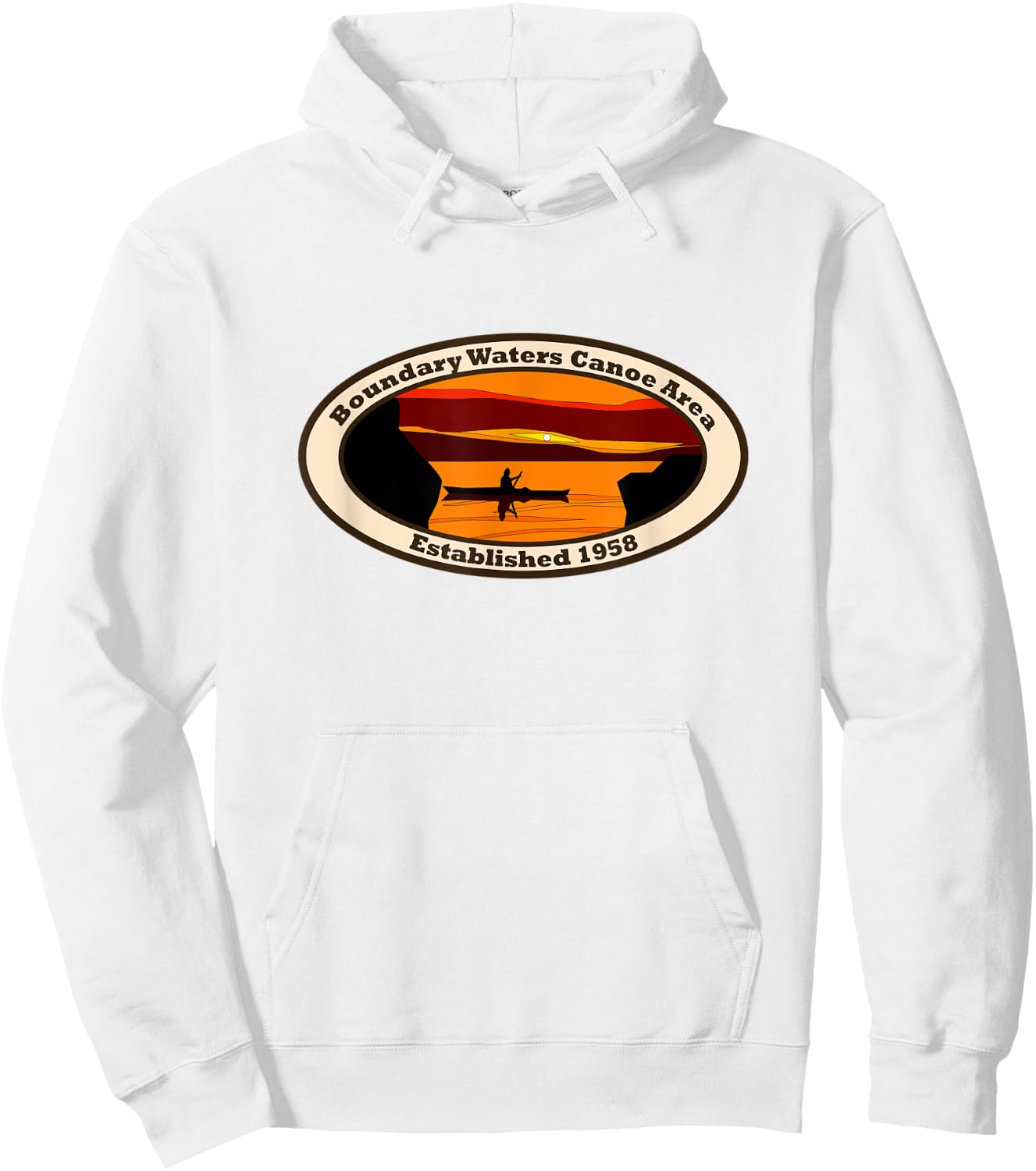 BWCA Boundary Waters Canoe Area Minnesota Hoodie - Hoodie | White