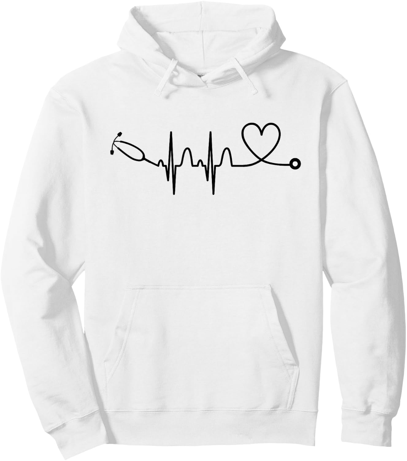Stethoscope Heartbeat - Stethoscope Gift Doctor & Nurse Hoodie - Hoodie | White