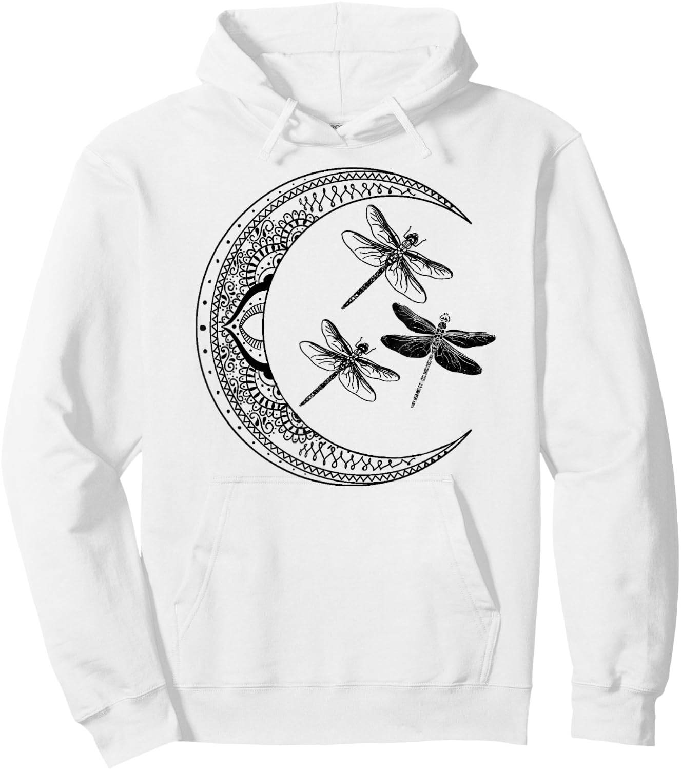 Mandala Dragonfly Gothic Dragonflies Hoodie - Hoodie | White