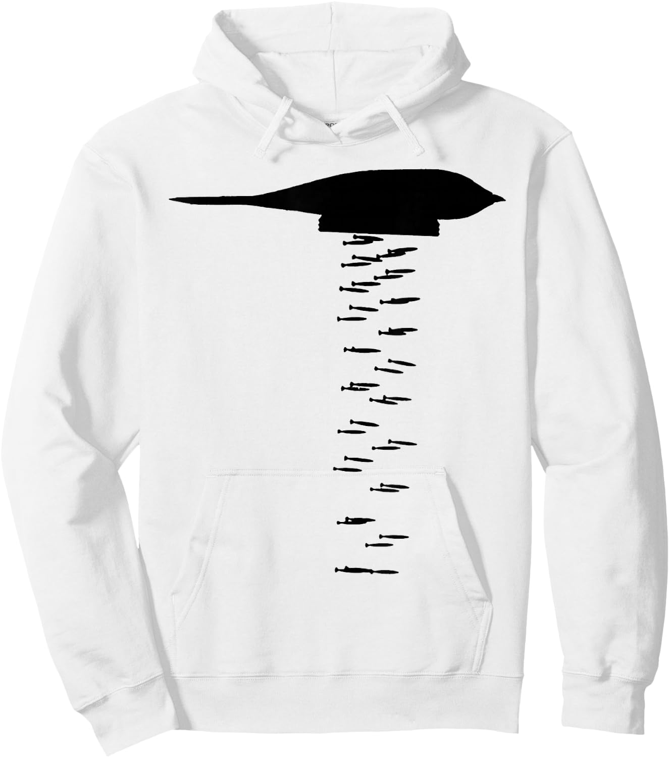 B-2 Stealth Jet Fighter High Altitude Bomber Plane Hoodie - Hoodie | White