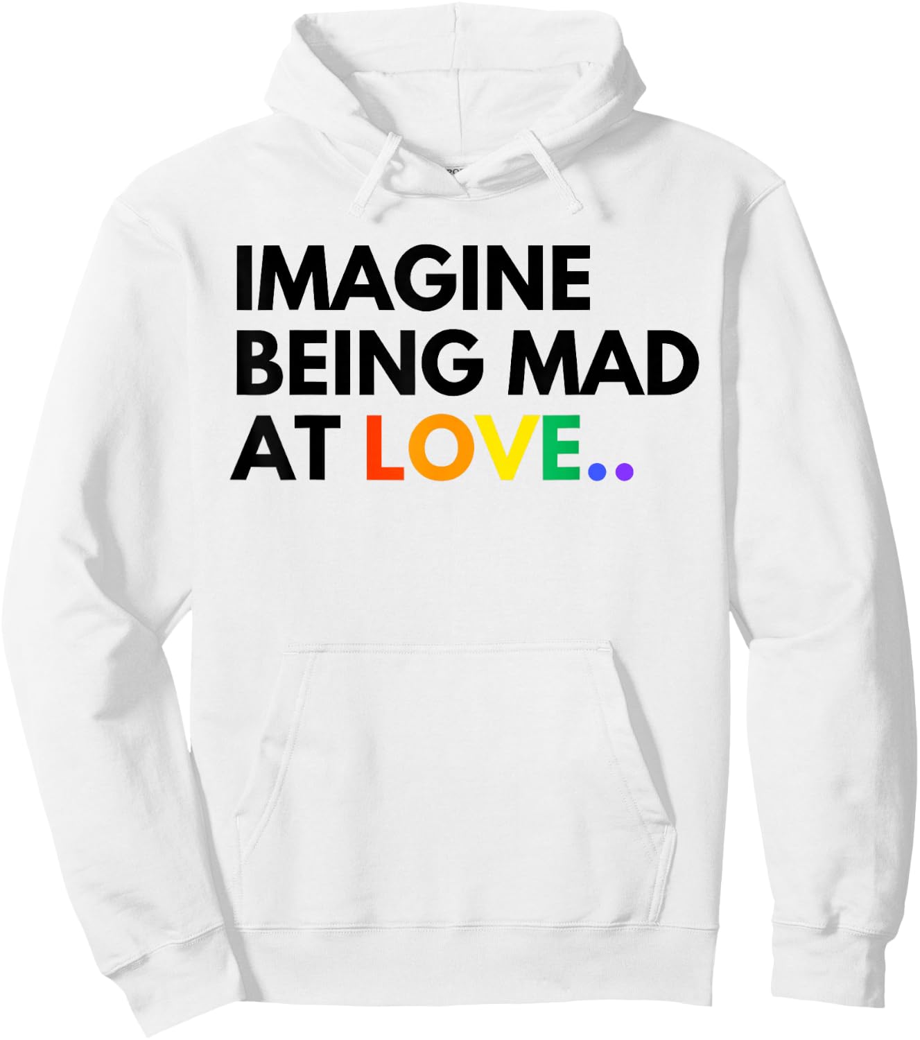 Imagine Being Mad At Love Pride Rainbow Equality Hoodie - Hoodie | White