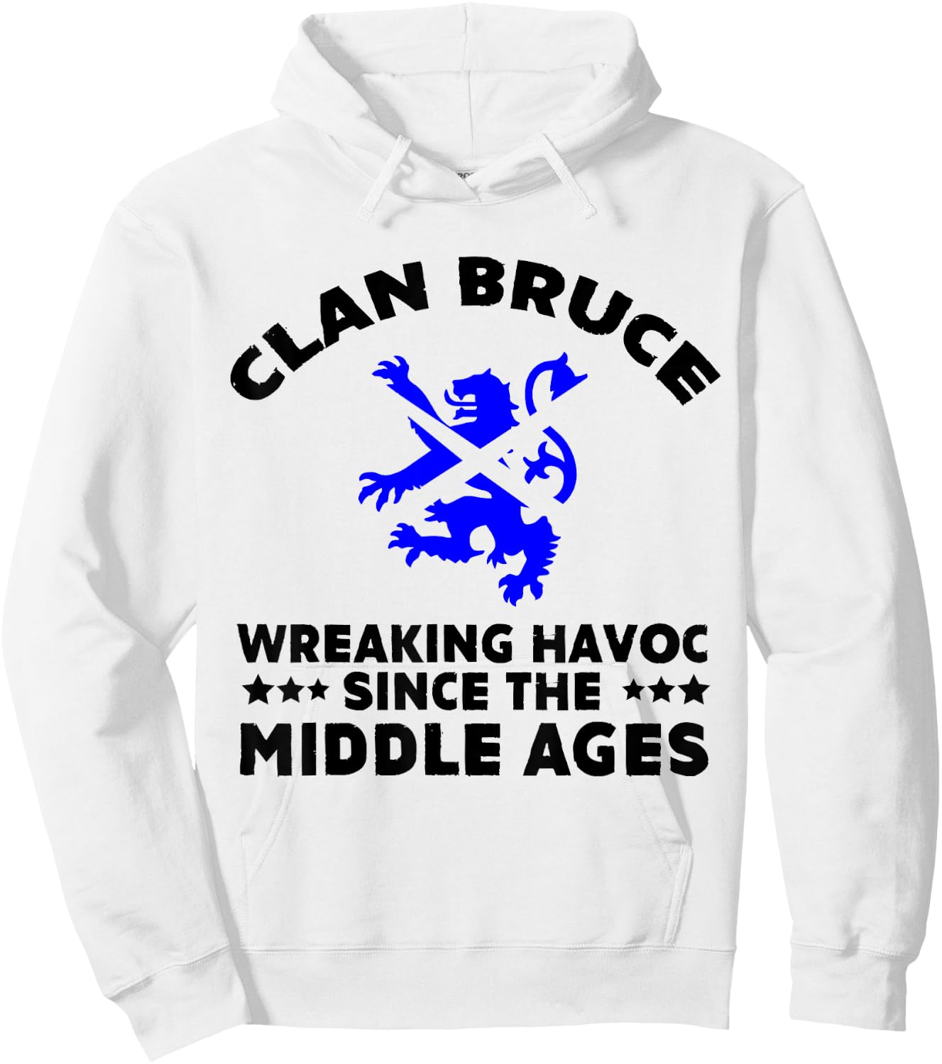 Bruce Scottish Kilt Family Clan Scotland Name Hoodie - Hoodie | White