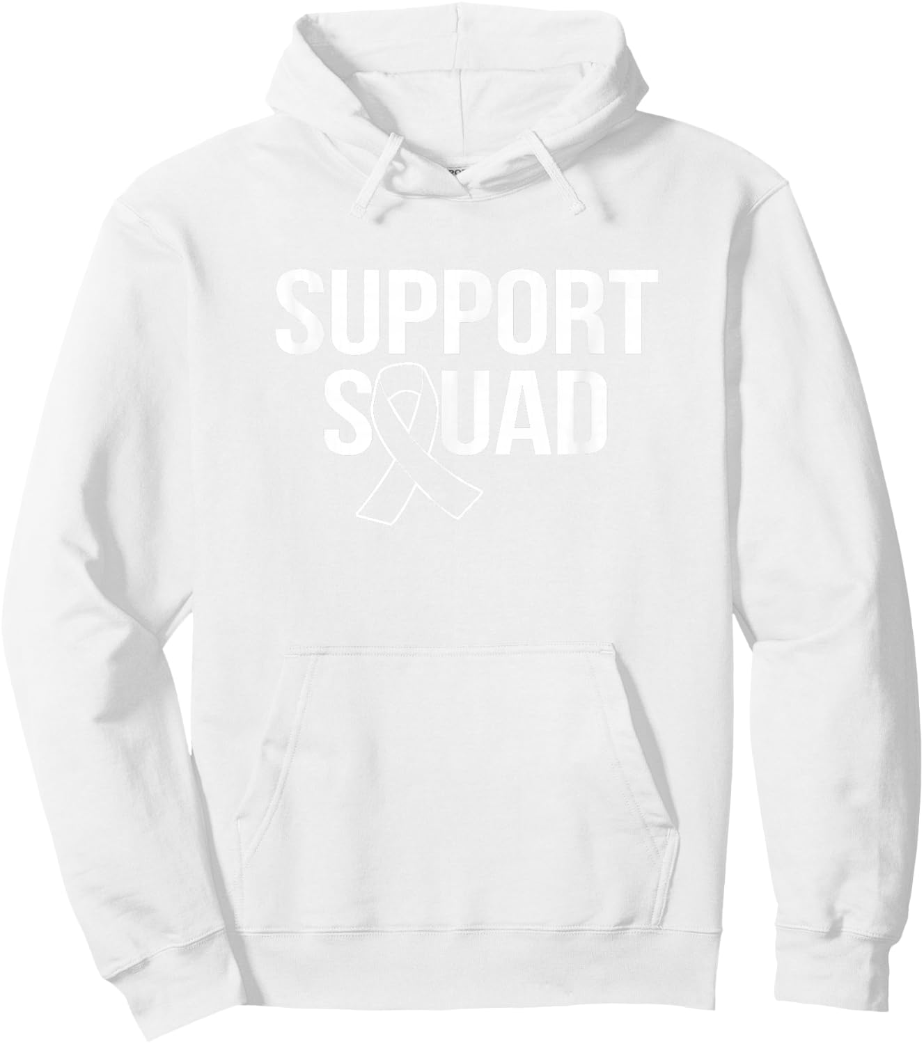 Support Squad Breast Cancer Awareness Month Pink Hoodie - Hoodie | White