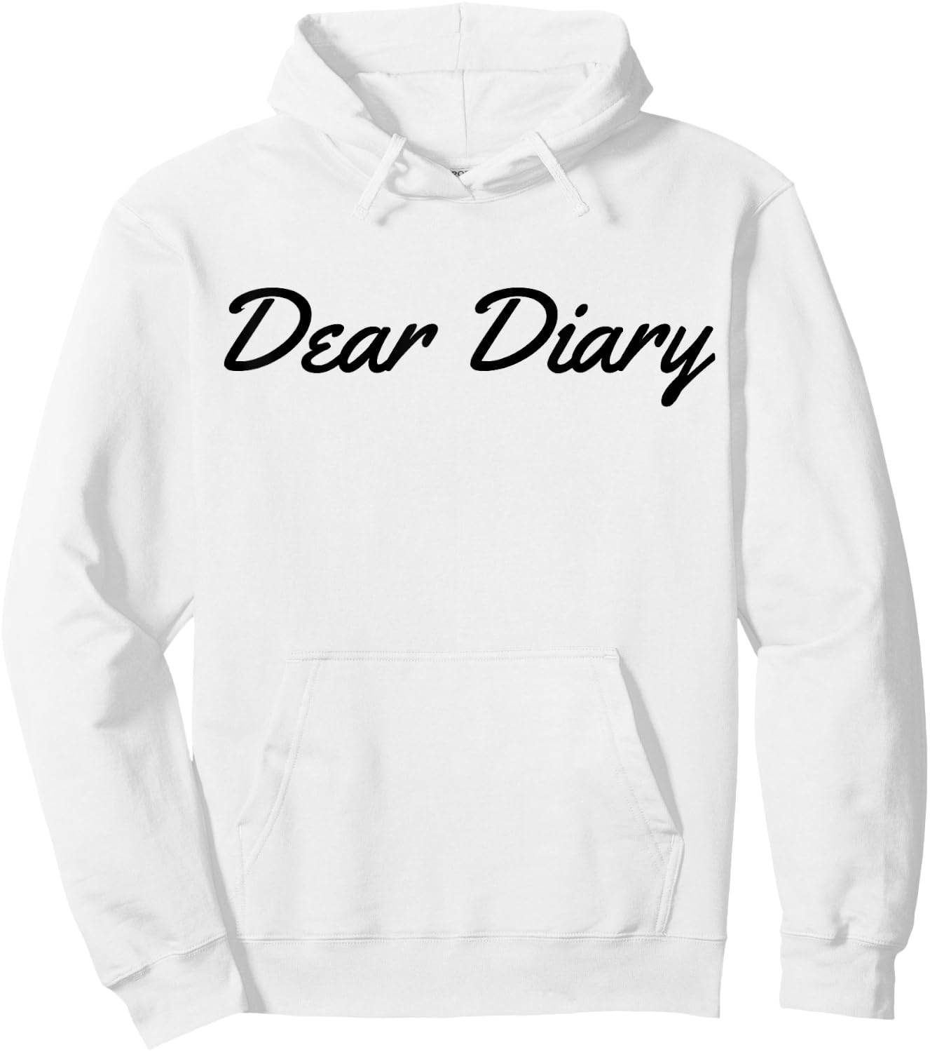 Dear Diary Quote Hoodie - Hoodie | White