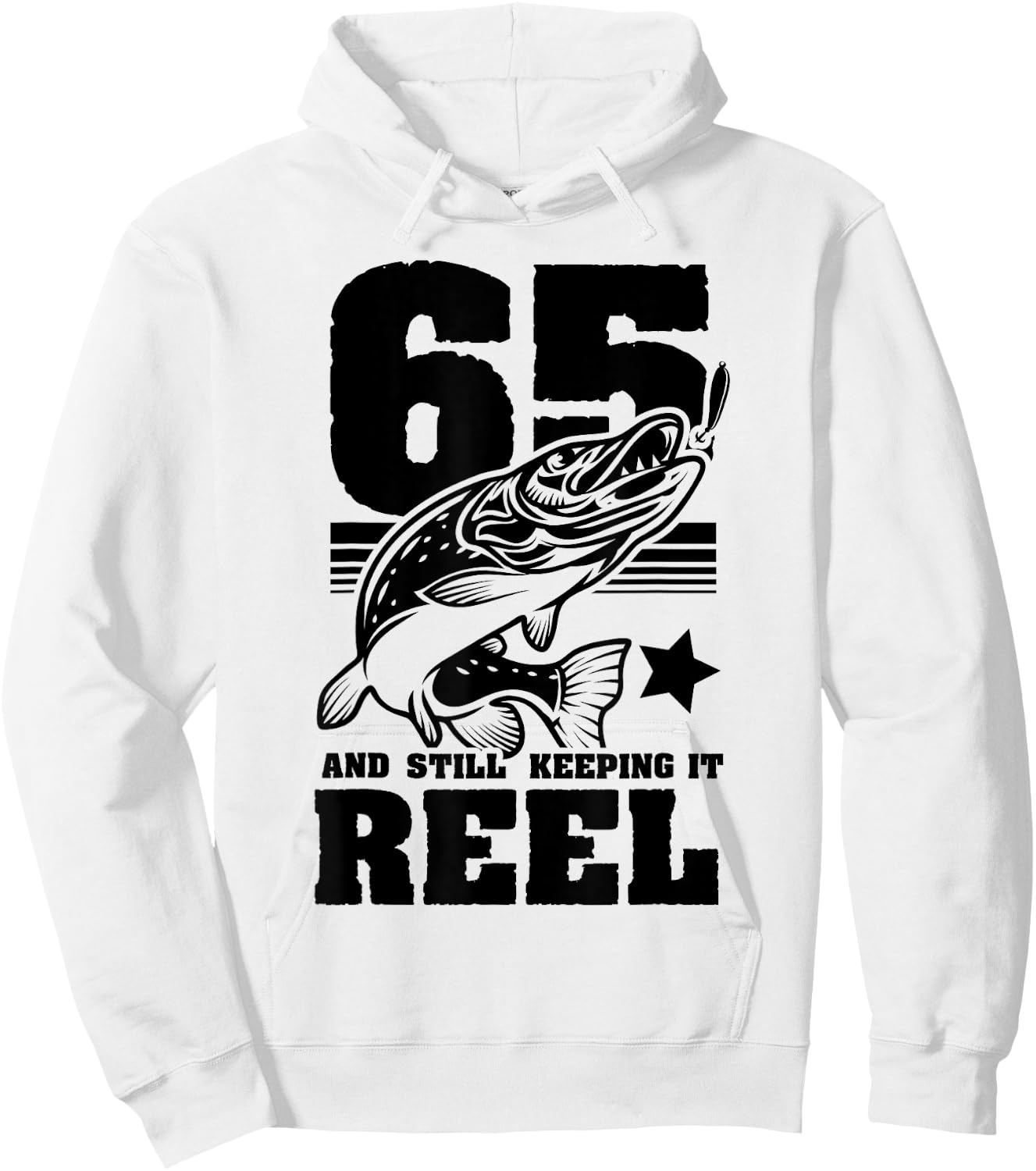 65 Still Keeping It Reel 65th Birthday Retirement Fishing Hoodie - Hoodie | White