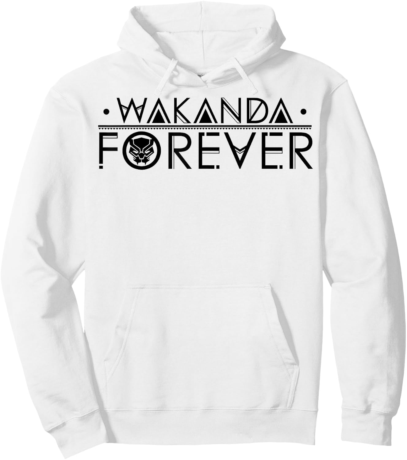 Marvel Black Panther Wakanda Forever Chest Graphic Hoodie - Hoodie | White