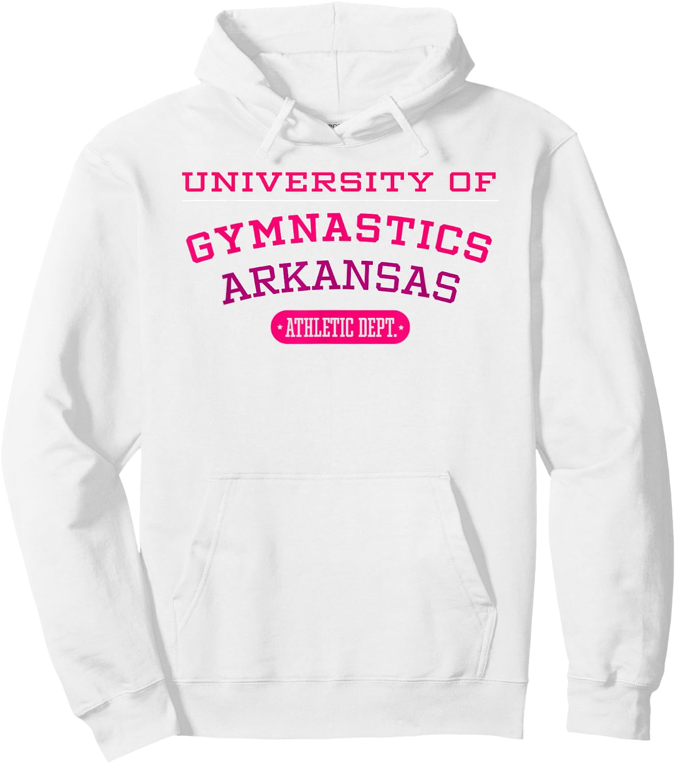 University of Gymnastics ARKANSAS Athletic Dept. Hoodie - Hoodie | White