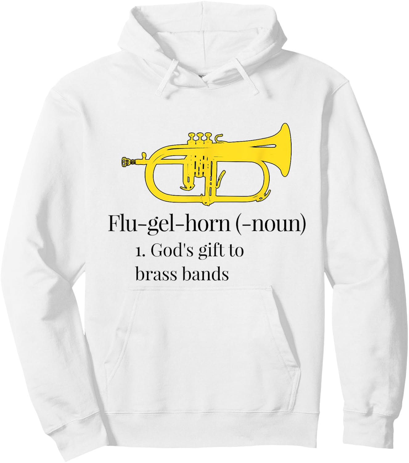 Funny Flugelhorn - God's gift to brass bands Hoodie - Hoodie | White