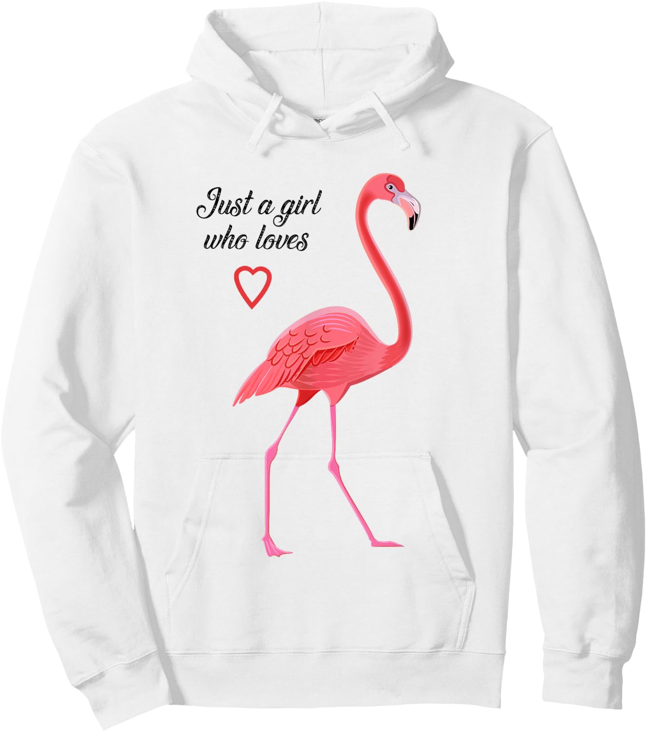 Just A Girl Who Loves Flamingos Hoodie - Hoodie | White