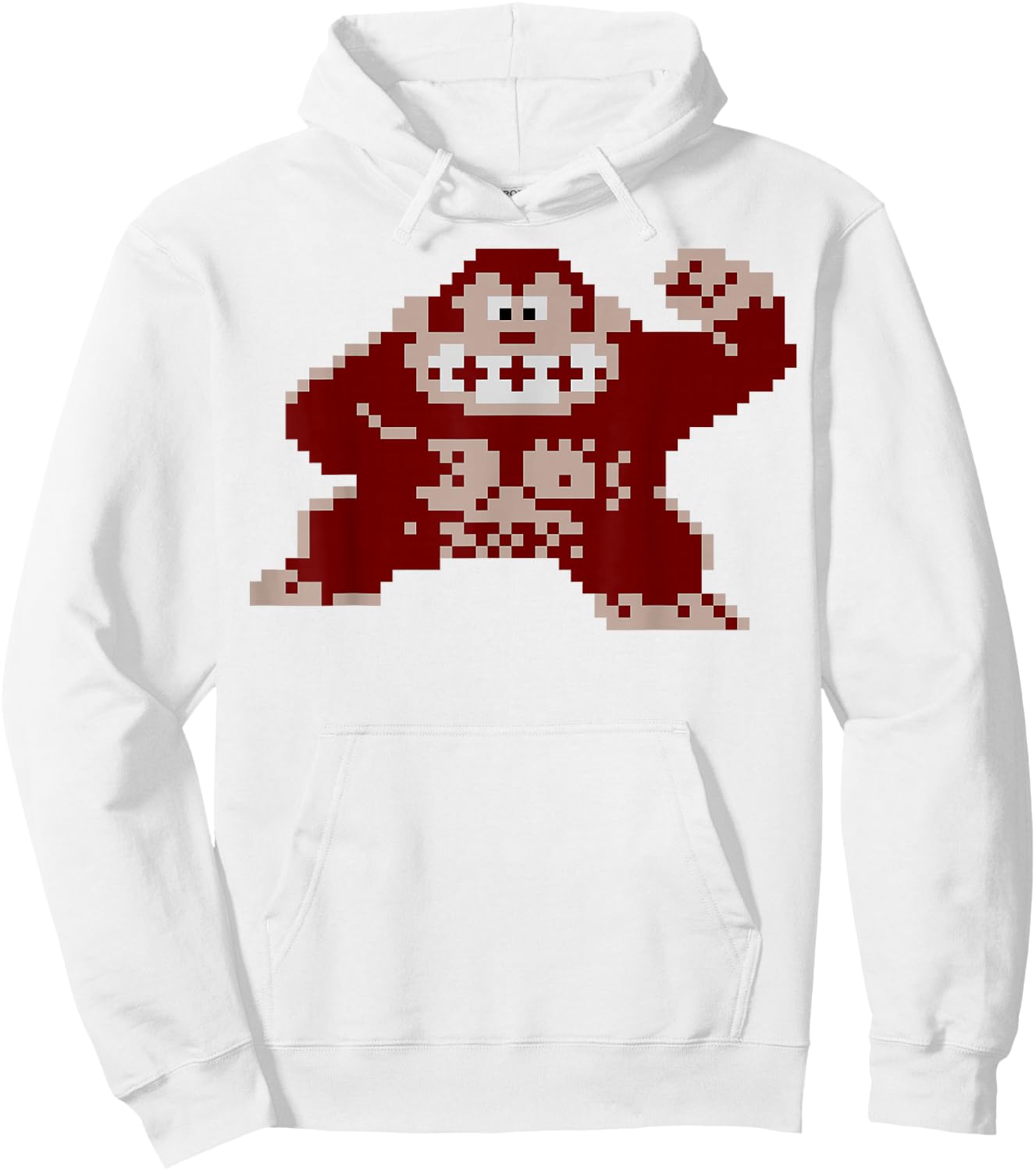 Nintendo Donkey Kong 8-Bit Pixel Vintage Graphic Hoodie - Hoodie | White