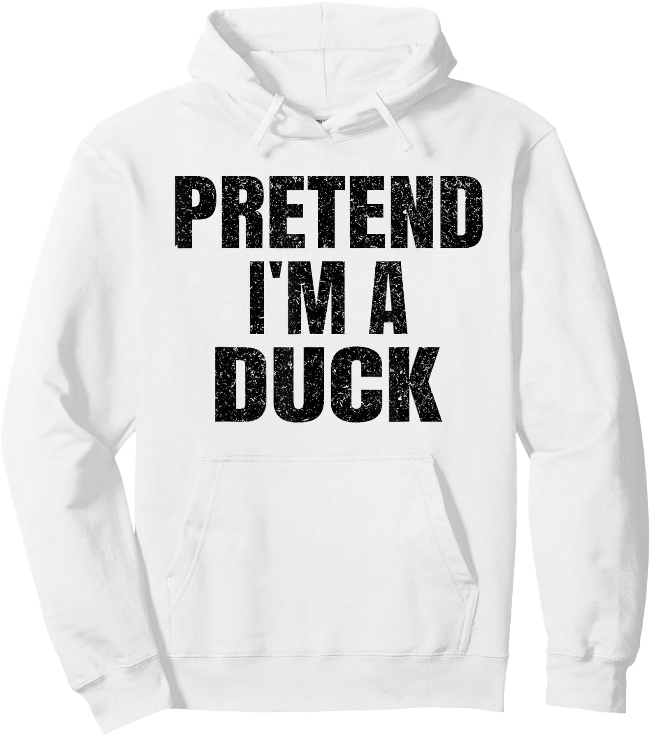 Pretend I'm A Duck Family Group Costume Lazy Easy Halloween Hoodie - Hoodie | White