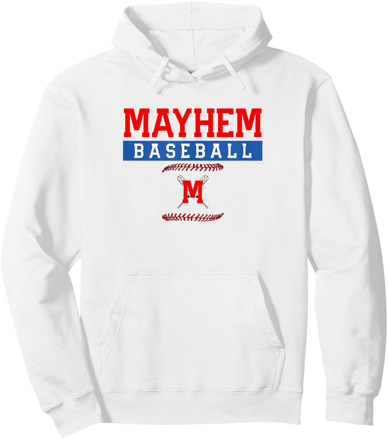Mayhem Baseball Hoodie - Hoodie | White