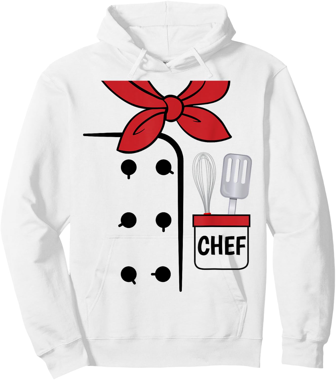 Cook Chef Coat Costume Funny Halloween Shirt Kids Adults Hoodie - Hoodie | White