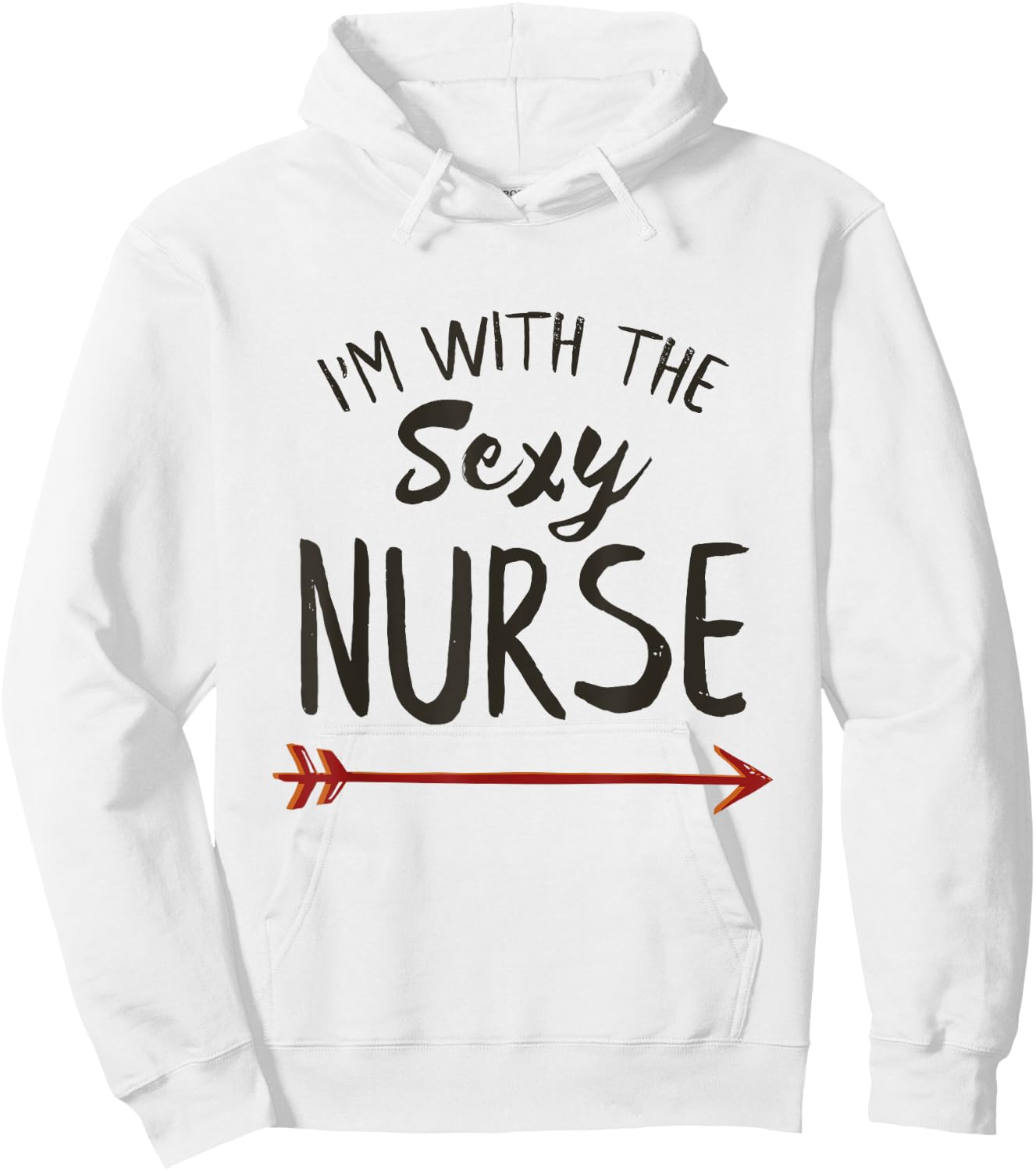 Im with the Sexy Nurse Halloween Costume Men Boyfriend Hoodie - Hoodie | White
