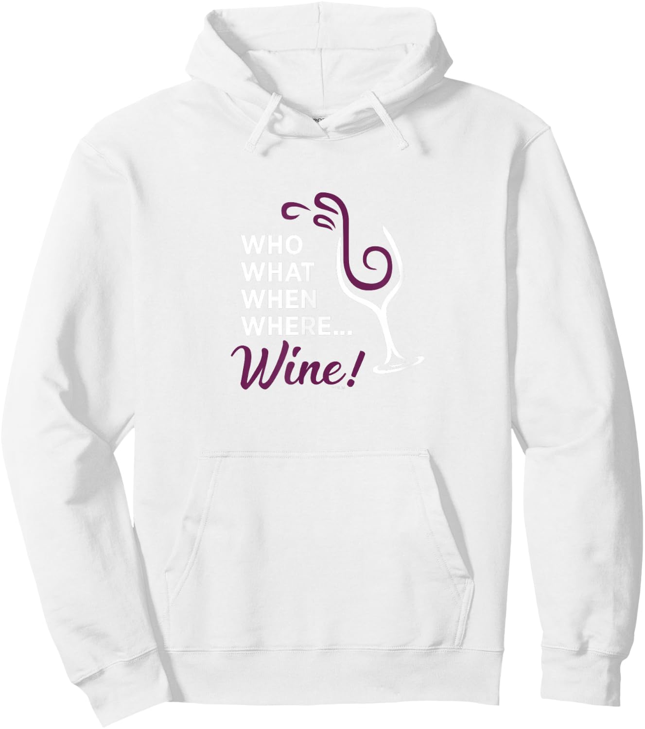 The Good Place Who, What, When, Where, Wine Hoodie - Hoodie | White